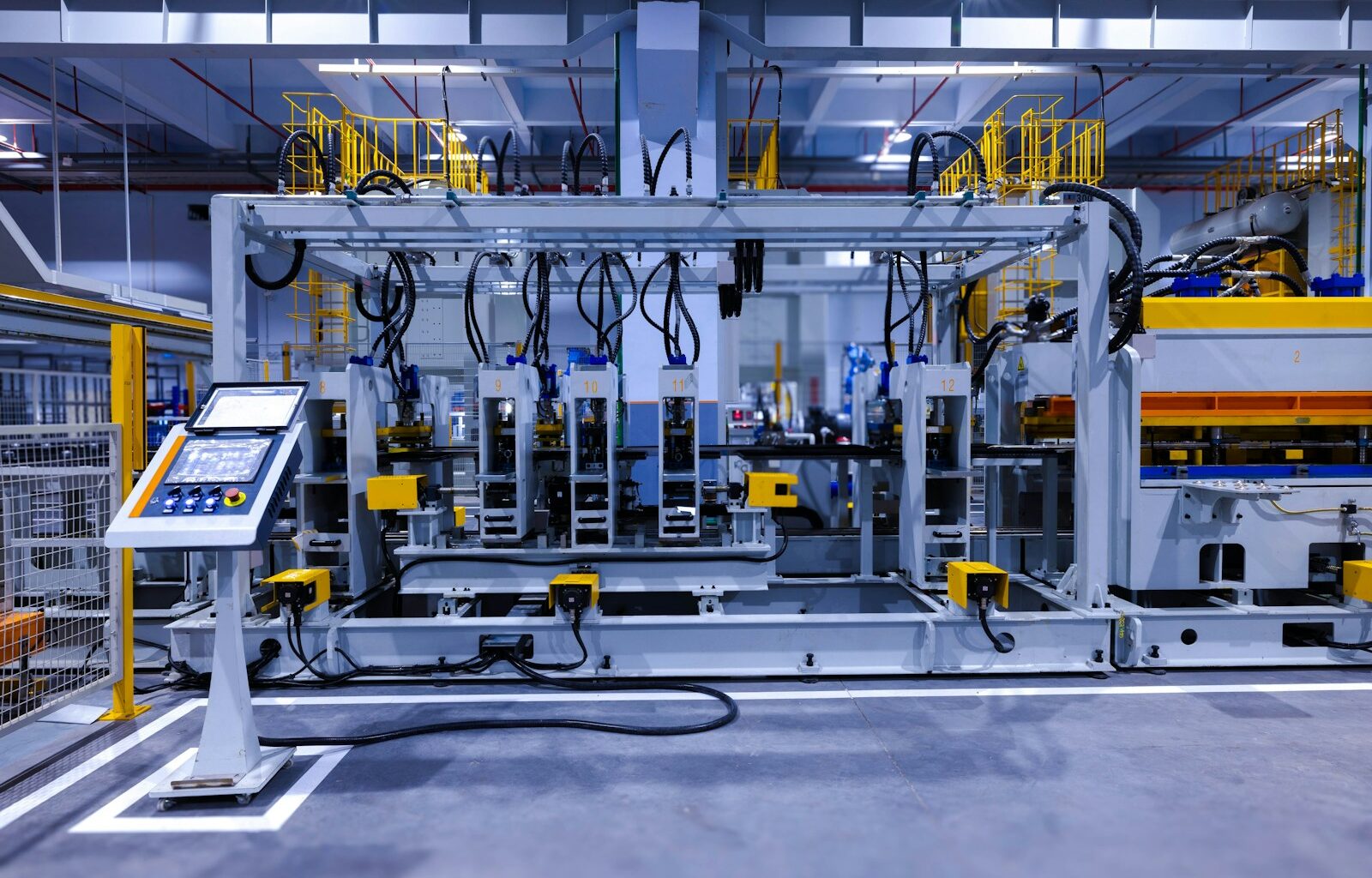 a machine that is inside of a building